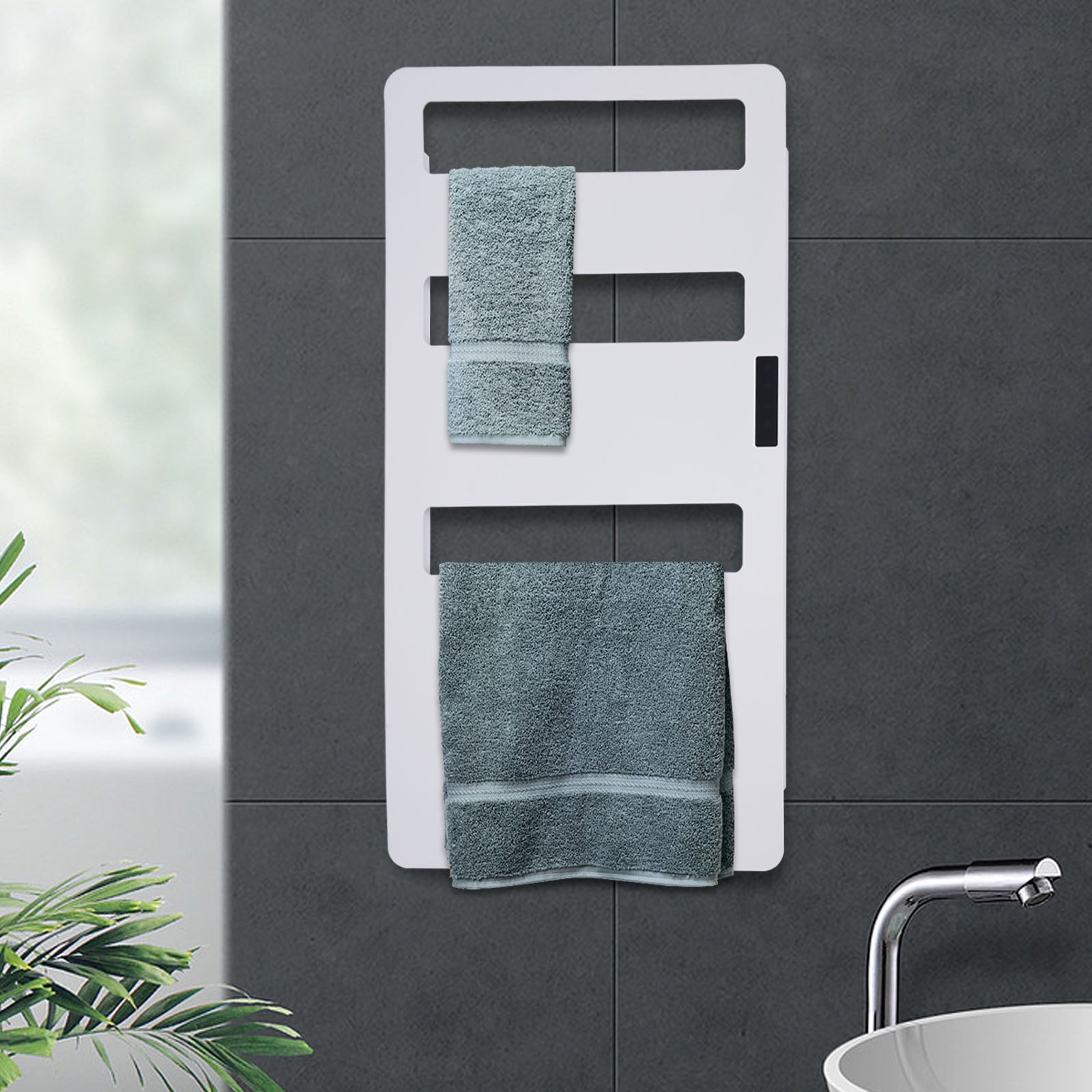 Heated Towel Rack for Bathroom Towel Warmer with Timer Wall Mounted ...