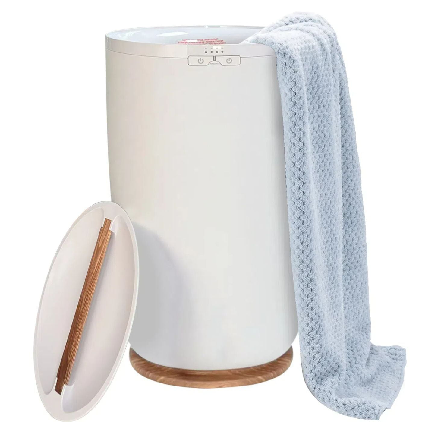 Heated Towel Warmers for Bathroom - Large Towel Warmer Bucket, Wood Handle, Smart Auto Shut Off, Fits Up to Three 40"X70" Oversized Towels, Best Ideals - Best Ideal for Gifts