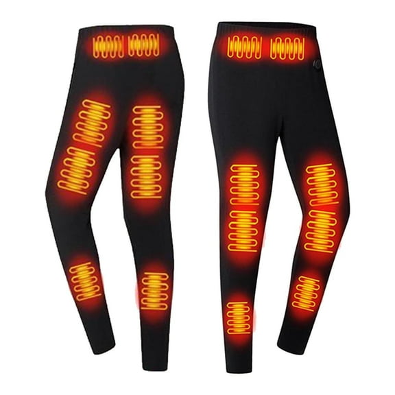 Heated Underwear for Unisex 42 Areas USB Electric Heating Clothing Casual Solid Thermal Long Pants