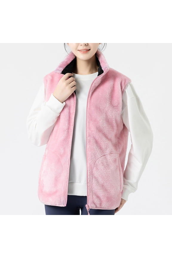 Heated Vest,Electric Heating Gilet for Mens Women, Heating Jacket USB Charging Heated Gilet Body Warmer Waistcoat Pink S
