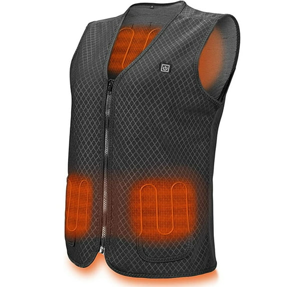 Heated Vest for Men Women Rechargeable USB Electric Vest Jacket Heating Thermal Vest Winter Warm Vest for Skiing Hiking Camping Motorcycle Travel, Battery Not Included