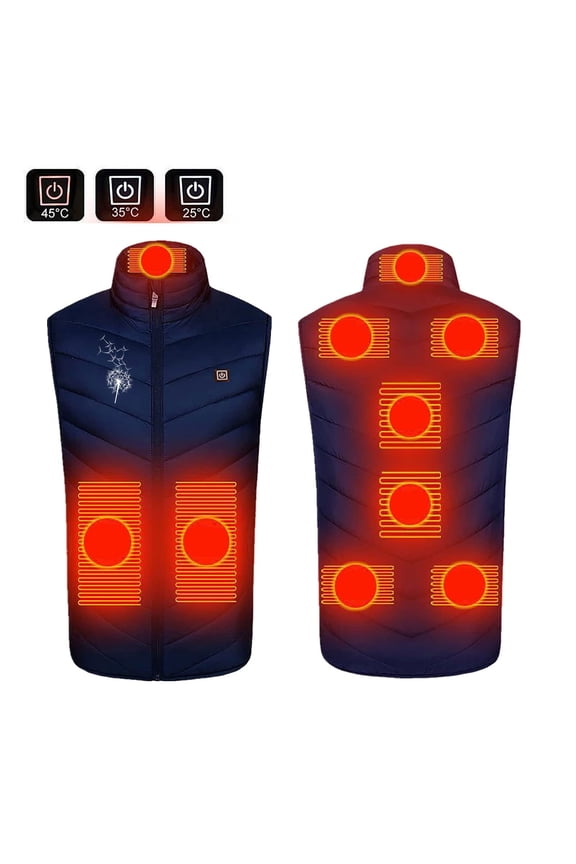 Heated Vest USB Electric Heated Vest Heating Jacket Winter Vests for Outdoor Motorcycle Camping Fishing Skiing Blue L