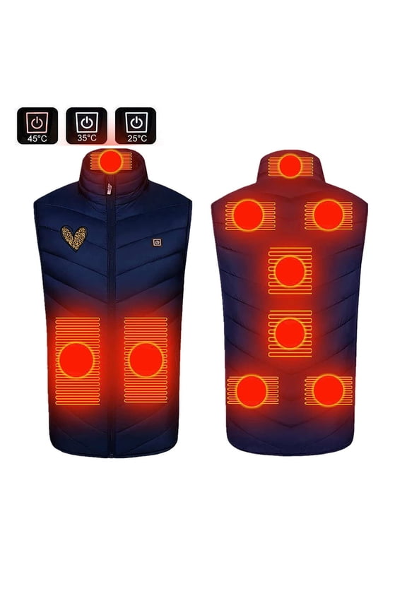 Heated Vest USB Electric Heated Vest Heating Jacket Winter Vests for Outdoor Motorcycle Camping Fishing Skiing Blue M