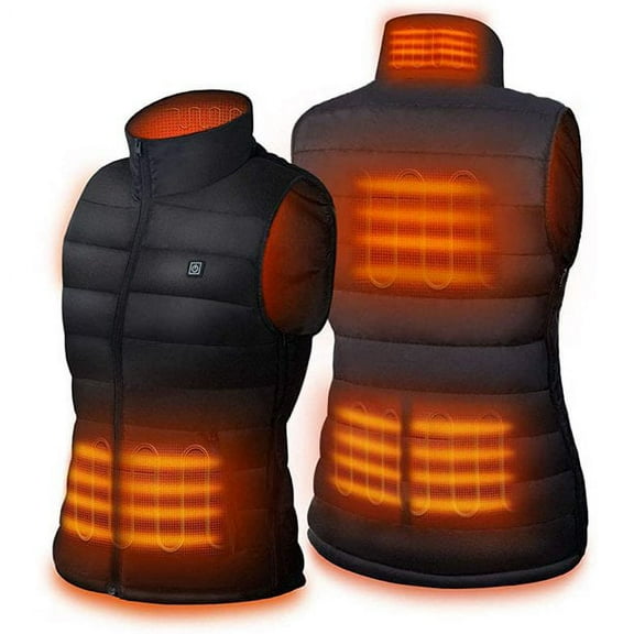 Heated Vest, Unisex Heated Clothing for men women, Lightweight USB Electric Heated Jacket with 3 Heating Levels, 6 Heating Zones, Adjustable Size for Hiking (Battery Pack Not Included)