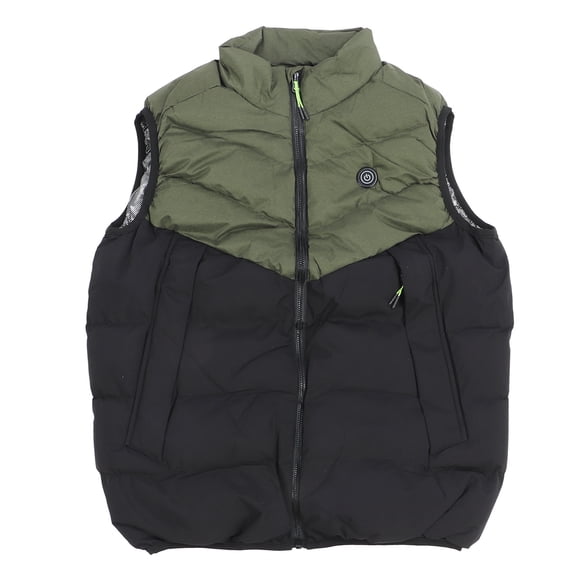 Heated Vest Winter Fashion Contrast Color Thickened Safety Smart USB Electric Heating Vest for Skating Skiing Hunting 2XL Bienvenido
