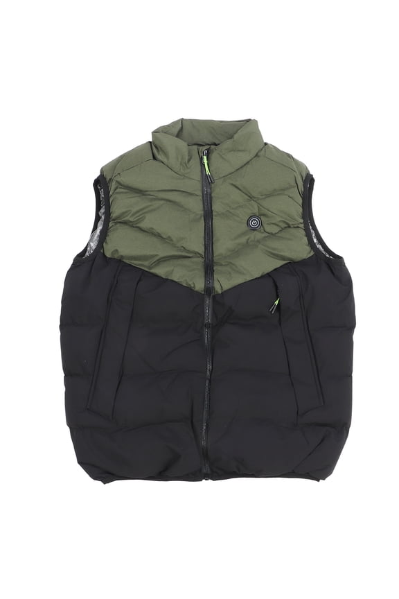 Heated Vest Winter Fashion Contrast Color Thickened Safety Smart USB Electric Heating Vest for Skating Skiing Hunting 2XL Bienvenido