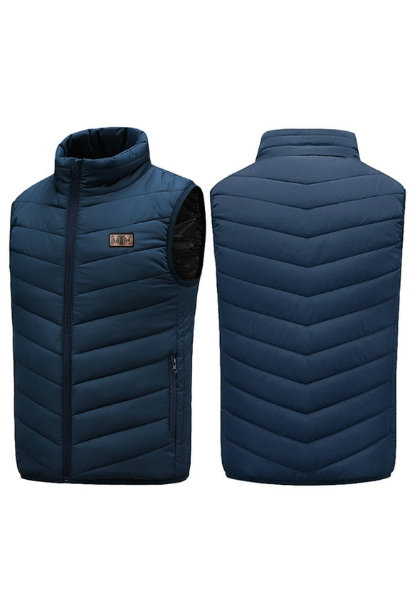 Heated Vest Women Usb Rechargeable 2 Heat Levels 11 Heating Zones Waterproof Electric Heated Jackets Heated Jackets for Men Blue L