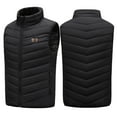 thumbnail image 1 of Heated Vest for Men Usb Rechargeable 2 Heat Levels 11 Heating Zones Waterproof Electric Heated Jackets Heated Jacket Black L, 1 of 5