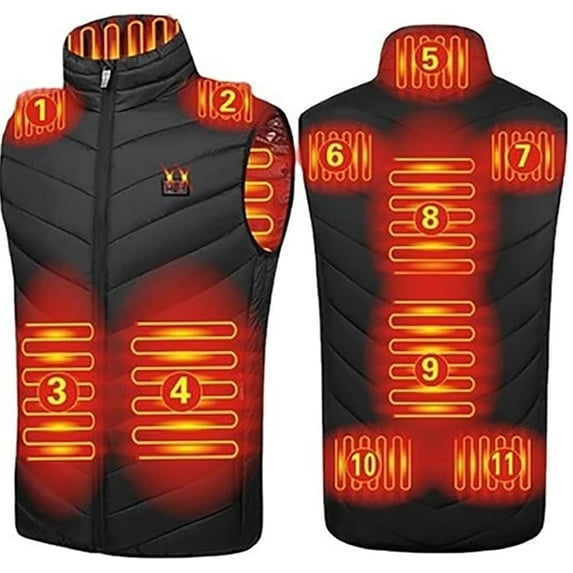 WEHUSE Heated Vest for Men Women with 11 Heating Zones, Warming Electric Heating Vest for Winter Outdoor Hunting Skiing Hiking Work