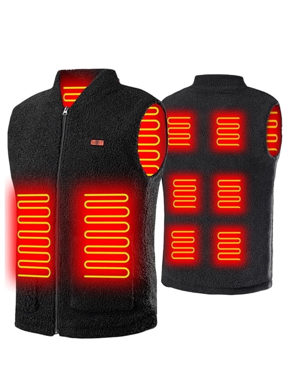 Heated Vest for Men and Women, Polar Fleece Lightweight Warming Electric Mens Heating Vest Jacket( No Battery Included)