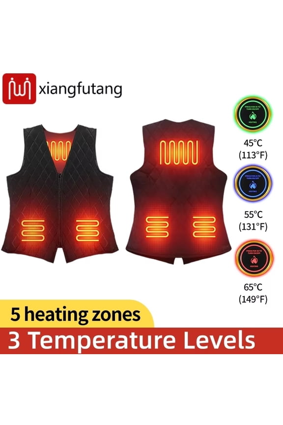 Heated Vest for Mens and Womens with 10000mAh Battery Pack, 3 Temperature Levels Electrically Heated Jacket  M  size