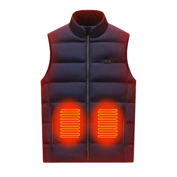 Heated Vest for Unisex Men Women Heated Gilet USB Charging Electric Heated Body Warmer with 3 Adjustable Temperature Blue XXXL