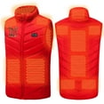 thumbnail image 1 of Heated Vest for Unisex Men Women Heated Gilet USB Charging Electric Heated Body Warmer with 3 Adjustable Temperature Red XL, 1 of 4