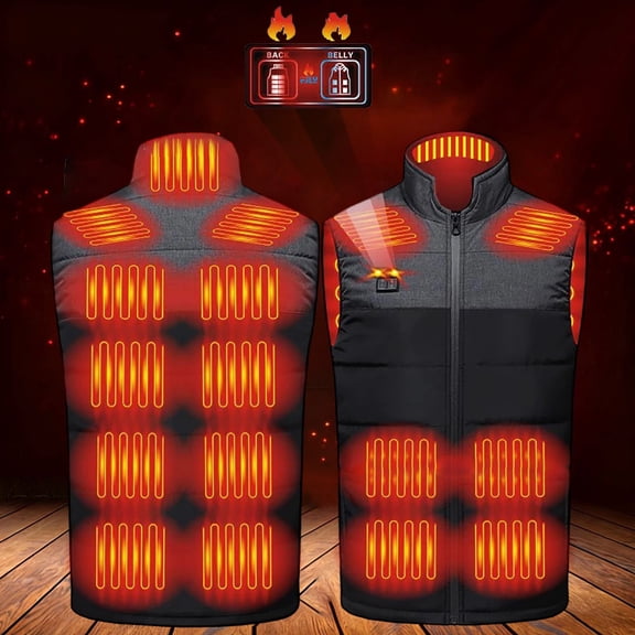 Heated Vest for Women USB Powered Warming Vests Women Battery not Included (Grey XXXXXL)