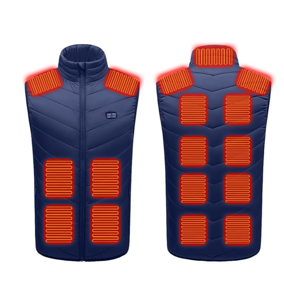 Heated Vests for Men Women Plus Size S-6XL Zip-Up USB Rechargeable Big and Tall Jackets & Coats Casual Thermal Puffer Vest with Pockets