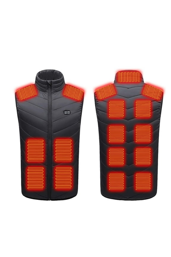 Heated Vests for Men Women Plus Size S-6XL Zip-Up USB Rechargeable Big and Tall Jackets & Coats Casual Thermal Puffer Vest with Pockets