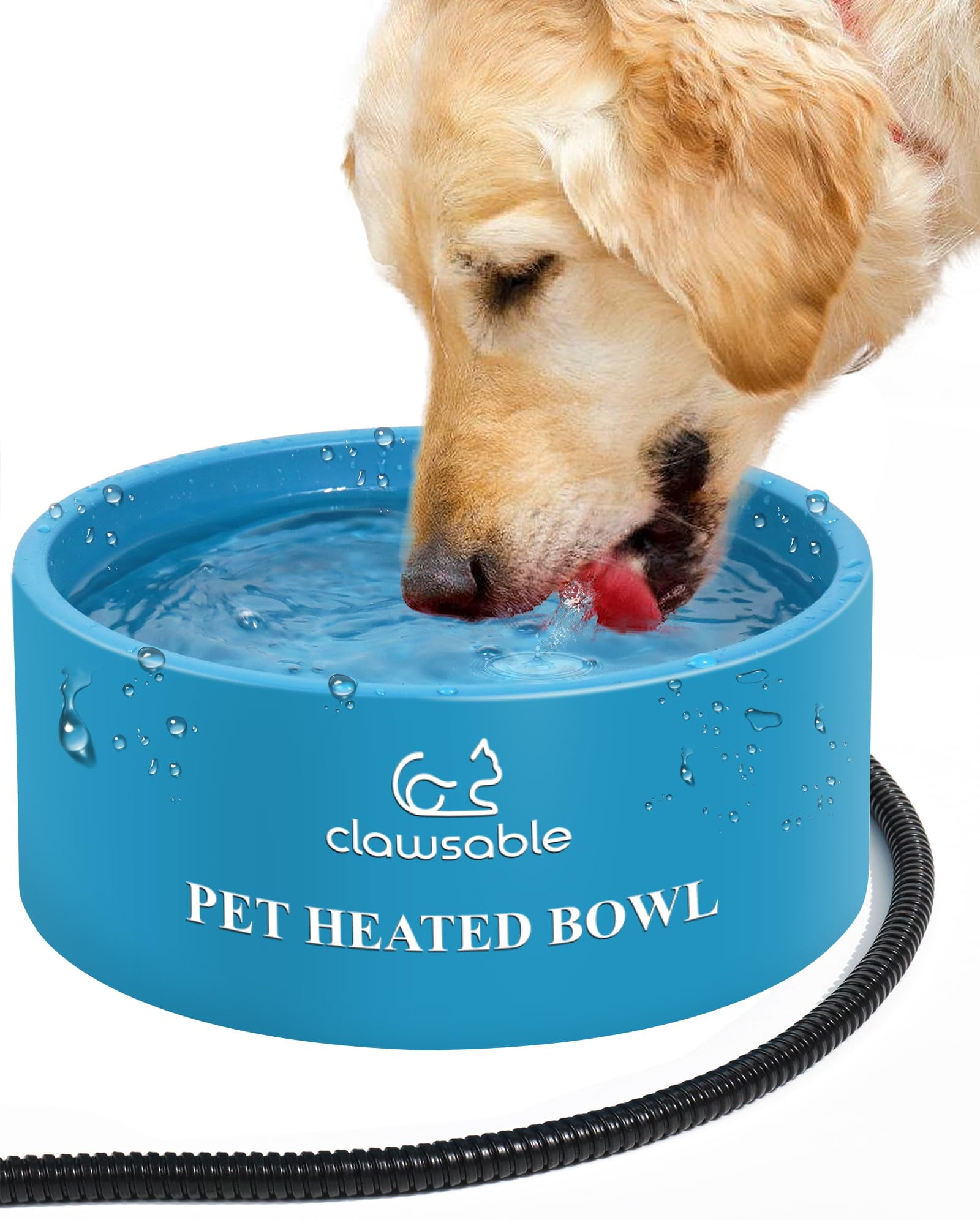 Heated Water Bowl for Dog & Cat Outdoor Heated Dog Bowl Heated