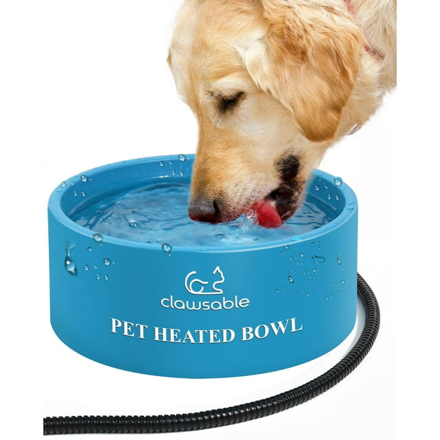 Heated Water Bowl for Dog & Cat Outdoor Heated Dog Bowl Heated