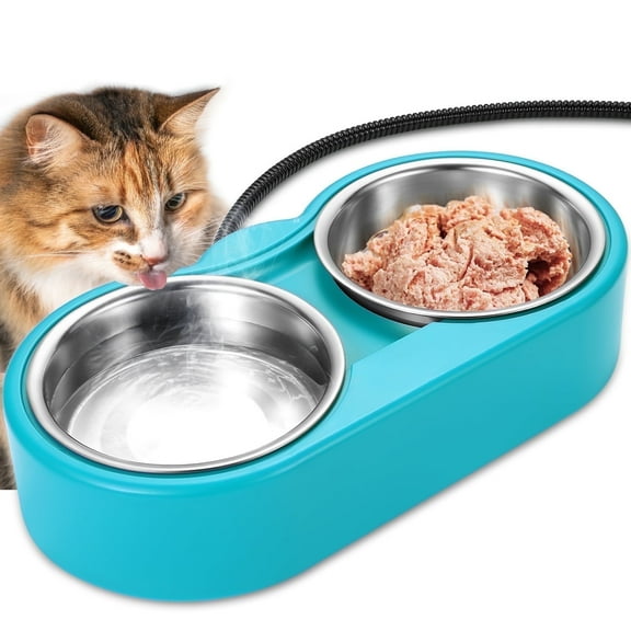 Motomate Heated Outdoor Water Bowl for Cats, Dogs, Chickens, Feral Pets, Thermal Design, 48oz Capacity, Winter Use