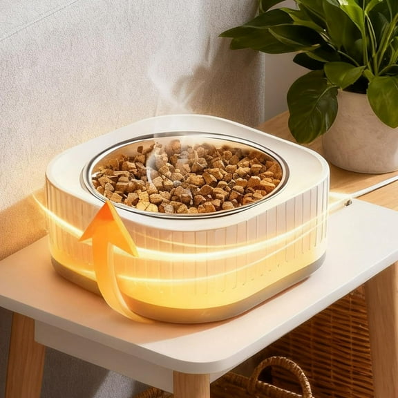 Heated Water Bowl, Portable Large Heated Pet Water Bowl with Temperature Control, Heated Bird Bath, Multifunctional Thermal Pet Bowl, Waterproof Heated Pet Bowl for Winter Indoor Outdoor, 360ml