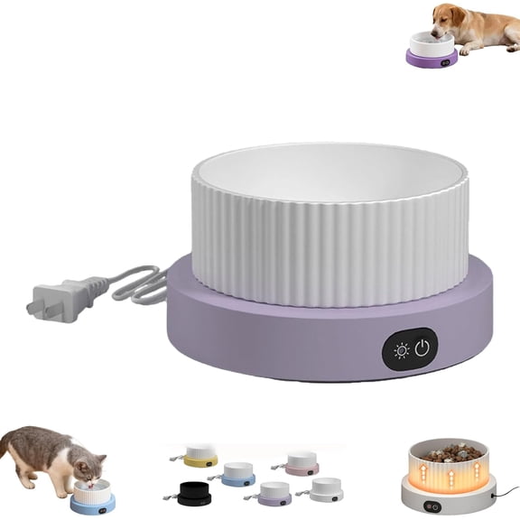 Heated Water Bowl for Cats,2026 NewThermostatic Control Heated Pet Bowl,Three Temperature Settings Pet Dish, for Cats Dogs Squirrels Rabbits