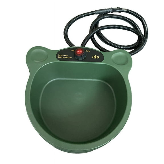 Heated Water Bowl for Dogs, Non-Freezing Outdoor Heated Dog Bowl, Winter Heated Pet Bowl for Cats, Chickens US Plug