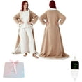 thumbnail image 1 of Heated Wearable Blanket with Feet, 2026 Upgrade Heated Wearable Blanket, 50"X70" Electric Blanket Heated Robe for Home, 10 Heating Levels Robe Snuggie Blankets for Mom(Beige), 1 of 7