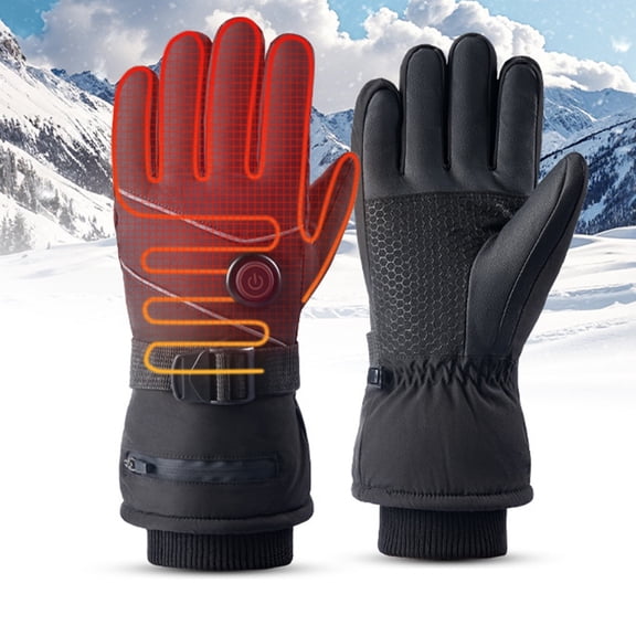 Heated Winter Gloves for Outdoor Sports,2026 New Electric Motorcycle Ski Camping and Hunting Gloves,Adjustable Warmth and Comfortable Winter Accessory for Hiking Snowboarding and Cold Weather-A