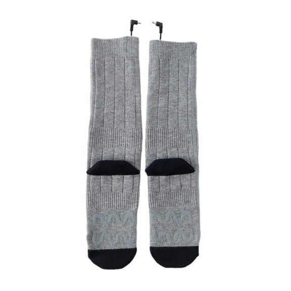 Heateds for Men and Women, Long-Lasting Heated Thermal Socks for Camping, Hikings, Fishing, Skiing and Huntings Grey