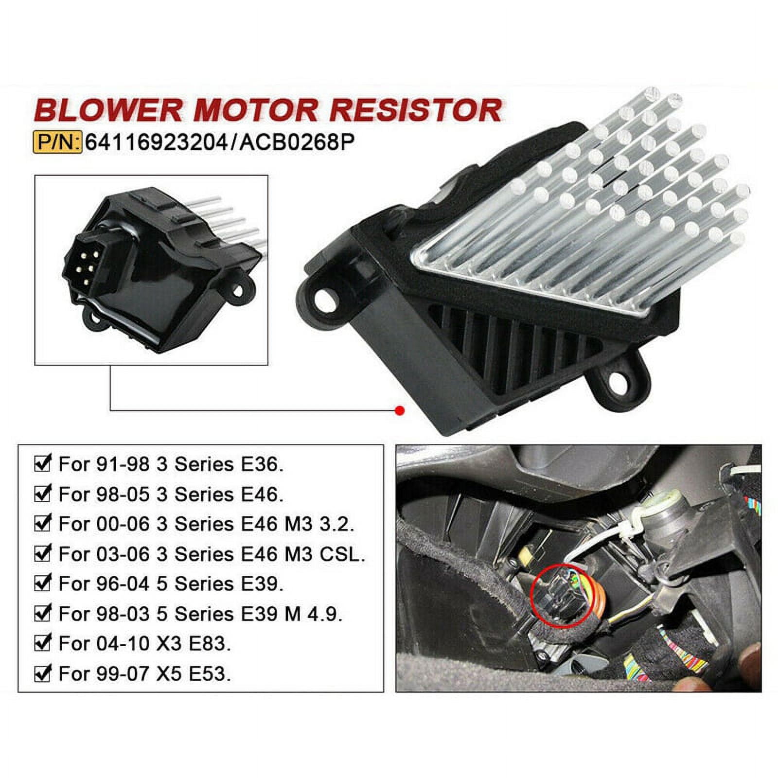 Resistor Do Motor Do Ventilador Para Bmw Série 3 E36 E4 | Parcelamento