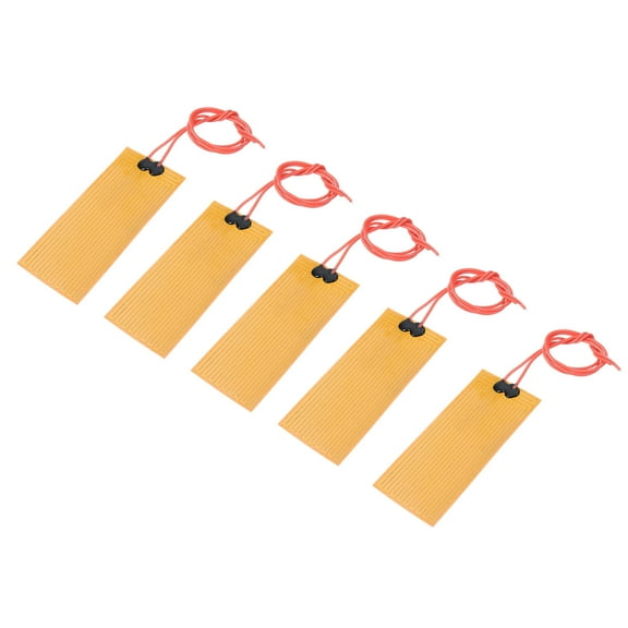Heater Film Heating Plate, 24V 30W Polyimide Heat Pad, Adhesive PI Heater Elements Film 100mmx45mm, Pack of 5