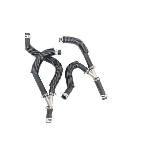 Heater Hose Set - Supply and Return Hose - with Aluminum Y - Compatible with 2010 Dodge Grand Caravan V6 (with Auxiliary Heater)