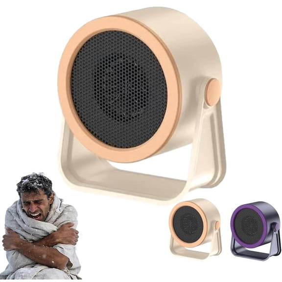 Heater Outdoor & Desktop Portable Heater, 2026 Portable Heate, Quiet Fast Heaters with 90° Adjustable Angle, Under Desk Warm Air Blower for Camping Office.