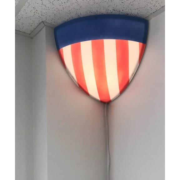 "Heater Shield" Beacon Series Triangle Corner Light, Plug-In 17' Cord, USA Design by Home Concept