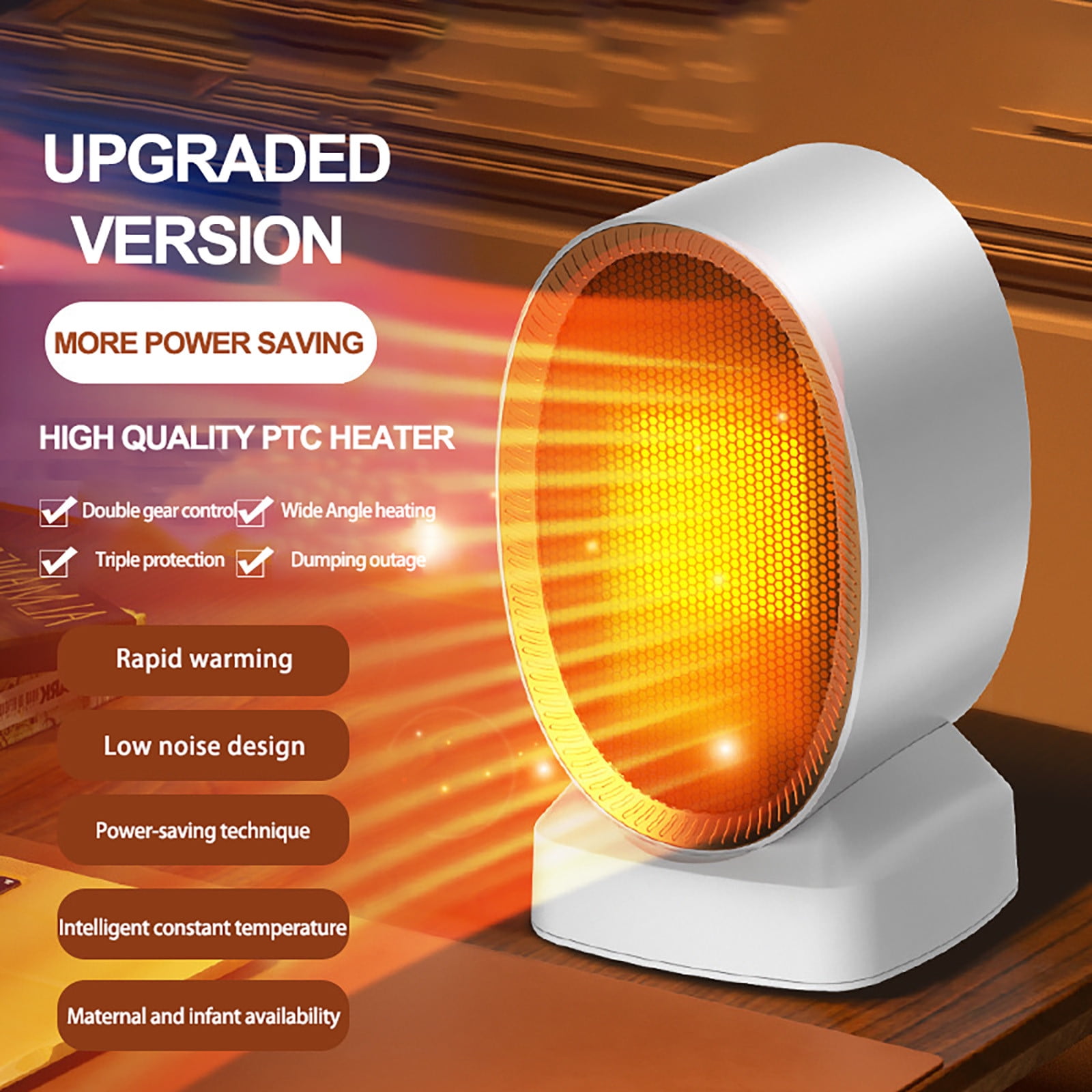 Heater Small house Heater Solar Powe Doorway Fans to Move Heat 200w Heater Oscillating Heater