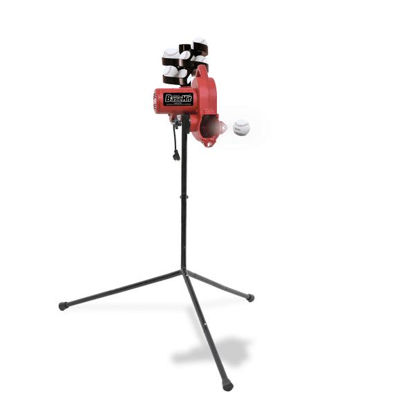 Heater Sports Base Hit Lite Adjustable Baseball Pitching Machine 45 MPH Pitching Speed, Includes Automatic Ball Feeder, Extremely Accurate | Perfect for Hitting and Fielding Training for All Ages