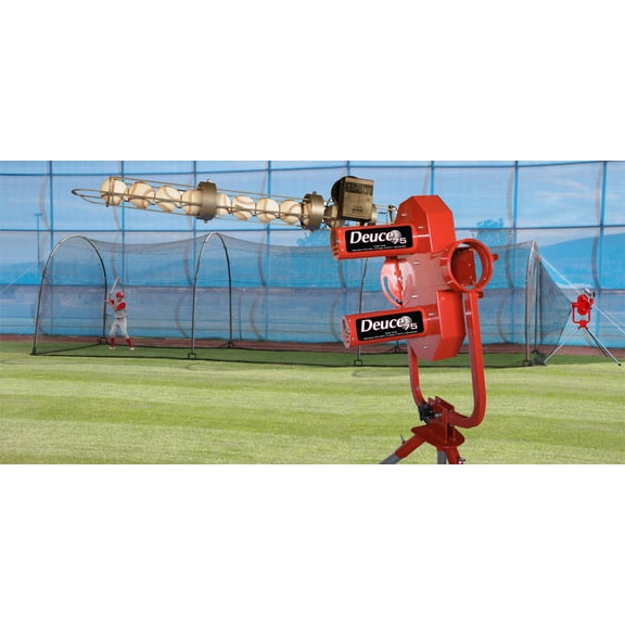 Heater Deuce 75 Pitching Machine w/ Xtender 36' Batting Cage