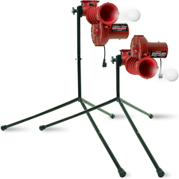 Heater Sports Power Alley Lite 360 Baseball Pitching Machine - Pitches Lite Balls 40-80 MPH Fastballs, Sliders, & Curves | Accurate, Durable, & Portable Training Tool for Batting & Field Practice