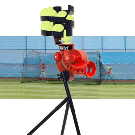 Heater Sports Sandlot Pitching Machine, Batting Cage, and Ball feeder Combination Package