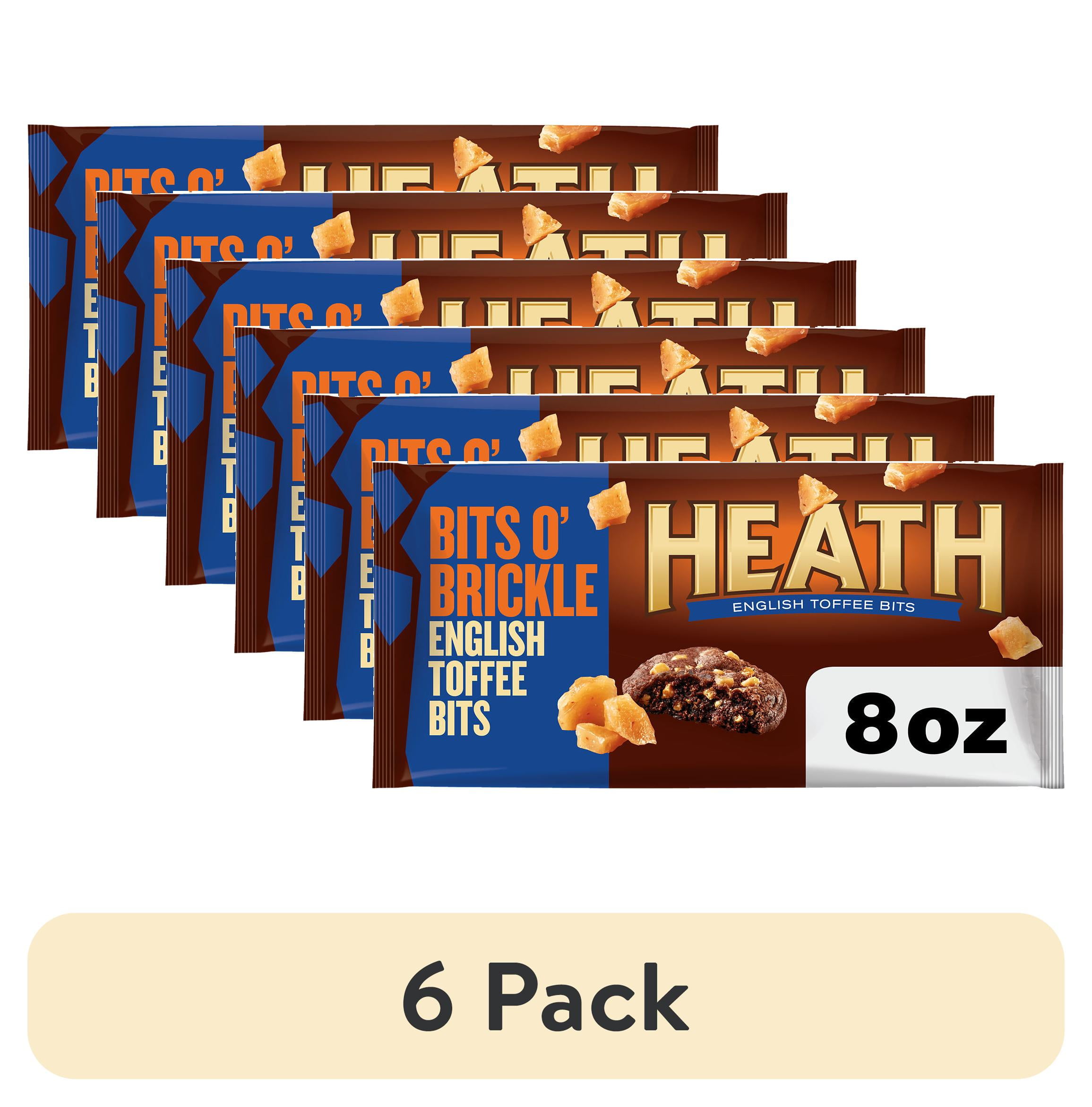 (6 pack) Heath Bits O' Brickle English Toffee Baking Bits, Bag 8 oz