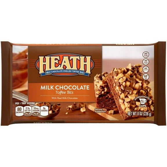 Heath English Toffee Bits 8 oz (Pack of 4)