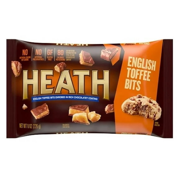 Heath English Toffee Bits 8 oz (Pack of 2)