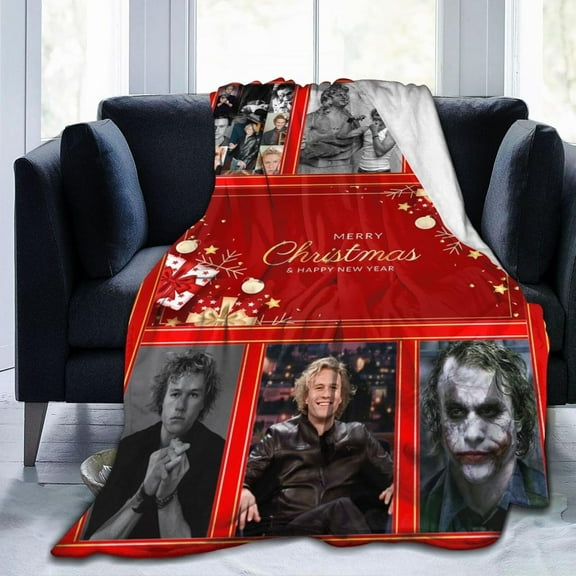 Heath Ledger Fleece Blanket for Couch - Chrismas Throw Blanket Lightweight Heath Ledger Merch Super Soft Cozy Luxury Bed Blanket Microfiber and Throws for Sofa