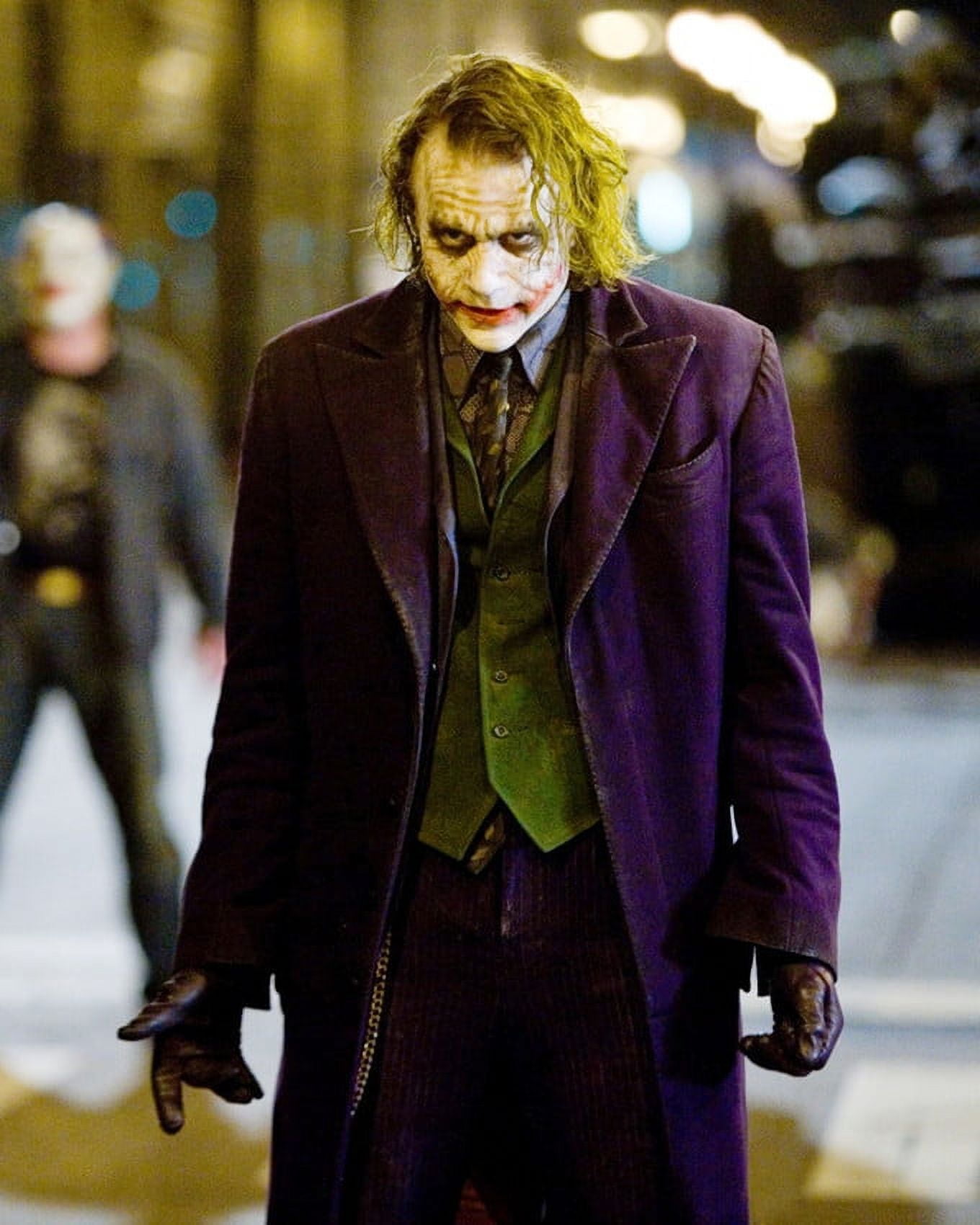 Heath Ledger The Dark Knight in Costume as The Joker 24x36 Movie Poster HD Aluminum Wall Art