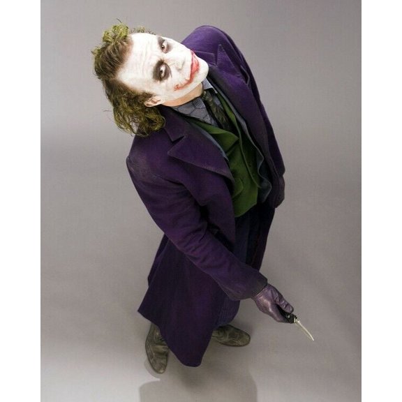 Heath Ledger full length scary pose as The Joker The Dark Knight 8x10 photo