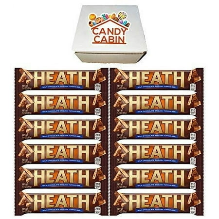 Heath Milk Chocolate Butter Toffee 1.4 Oz Candy Bar, Multiple Pack Box By CANDY CABIN 12 Pack