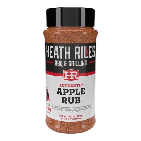 Heath Riles BBQ Rub - Apple Seasoning, Champion Pitmaster Recipe, Legendary Rubs For Smoking & Grilling, 70+ BBQ Championships, 12 oz.
