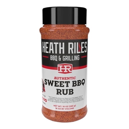 Heath Riles BBQ Rub - Sweet Seasoning, Champion Pitmaster Recipe, Legendary Rubs For Smoking & Grilling, 70+ BBQ Championships, 10 oz.