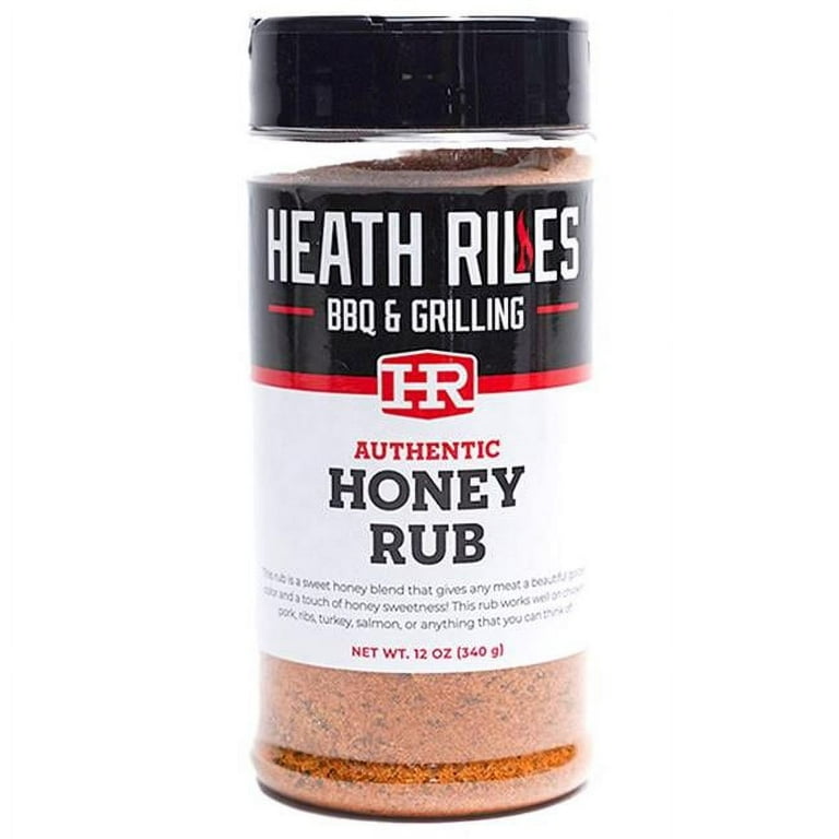 Heath Riles BBQ 8089503 12 oz Honey BBQ Rub Seasoning
