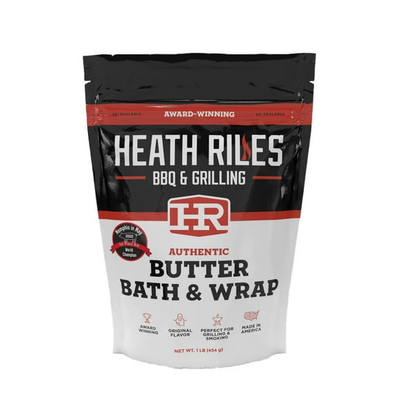 Heath Riles BBQ Butter Bath MDA05and Wrap, Champion Pitmaster Recipe, Award Winning Technique, Bag 16 oz.